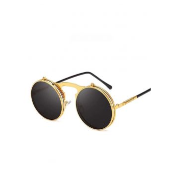 Ochelari de soare - aurii - rotunzi - stil aviator - Meike C1 Ochelari de soare - aurii - rotunzi - stil aviator - Meike C1