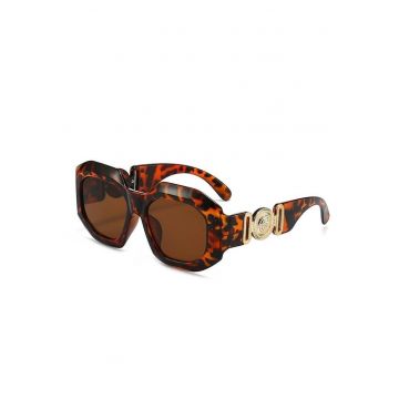 Ochelari de soare - maro - animal print - patrati - Assaria C1 Ochelari de soare - maro - animal print - patrati - Assaria C1