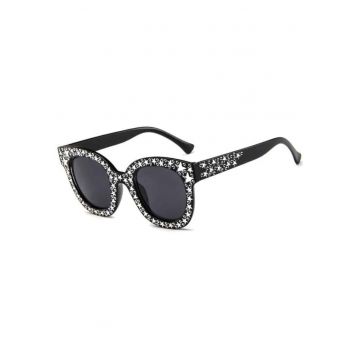 Ochelari de soare - negri - stelute argintii - cat-eye - Jenipher C3 - Ochelari de soare - negri - stelute argintii - cat-eye - Jenipher C3 -