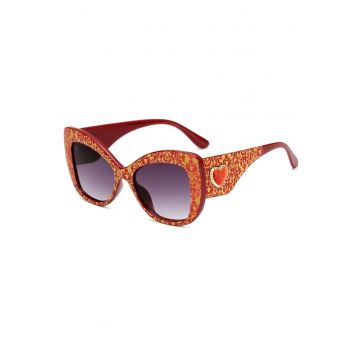 Ochelari de soare - rosii - cat-eye - cu inimioare - Megan C3 Ochelari de soare - rosii - cat-eye - cu inimioare - Megan C3
