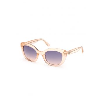 Ochelari de soare cat-eye cu model uni Ochelari de soare cat-eye cu model uni