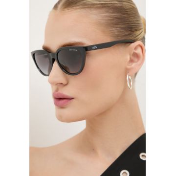 Armani Exchange ochelari de soare femei, culoarea negru