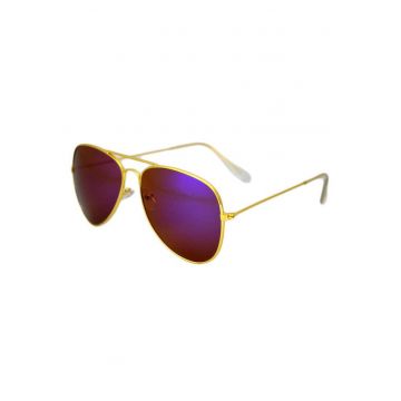 Ochelari de soare Aviator Albastru reflexii - Auriu-