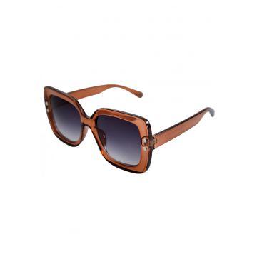 Ochelari de Soare Dama Rectangular Maro Oversized oo-