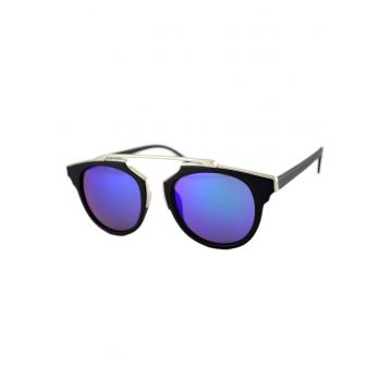 Ochelari de soare Wayfarer Passenger ZS Albastru reflexii cu Negru/Argintiu